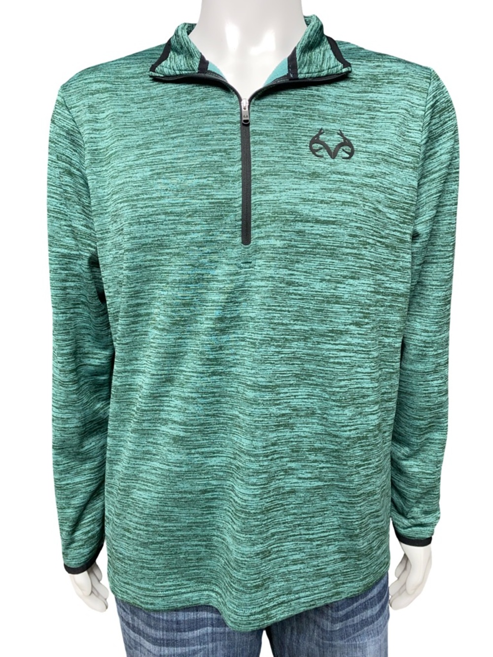 Realtree Green Quarter Zip Pullover Men’s Large